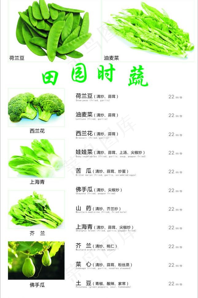 时蔬图片cdr矢量模版下载