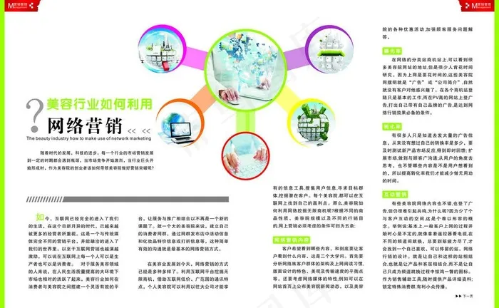 美容行业网络营销图片cdr矢量模版下载