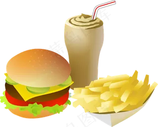 SRD快餐菜单的剪辑艺术