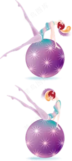 魅力女孩舞蹈矢量素材下载