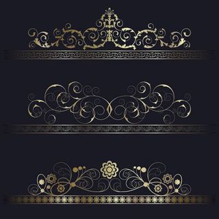 欧式典雅装饰花边矢量素材