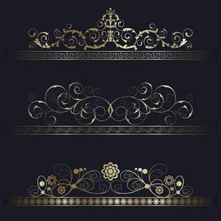 欧式典雅装饰花边矢量素材