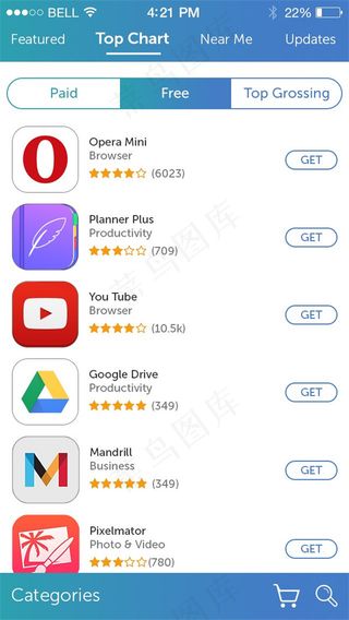 网页列表UI素材