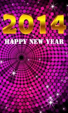 2014个美丽的新年庆祝活动的背景