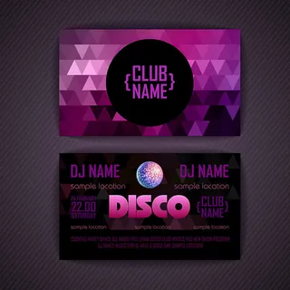 梦幻音乐名片设计矢量素材