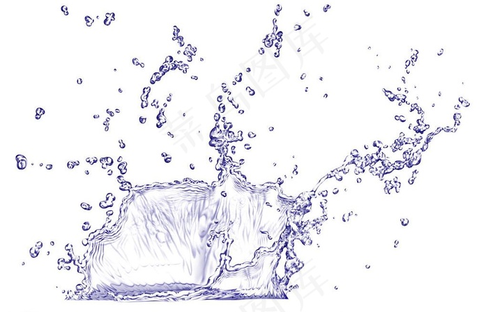 水花 水滴 水漩涡图片psd模版下载