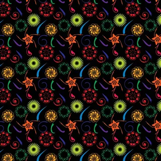 缤纷色彩环状图案背景矢量素材