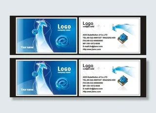 网络科技名片模板图片
