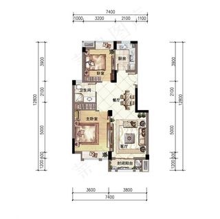 欧式地产户型图psd图片