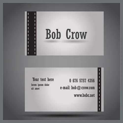 黑白与光效元素等名片创意eps,ai矢量模版下载