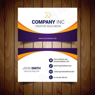 彩色线条名片卡片