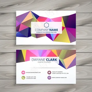 彩色几何名片