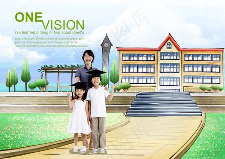 韩国女教师与学生PSD人物素