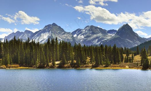 美丽森林湖泊风景