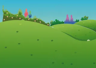 绿色生动春游踏青小报模板