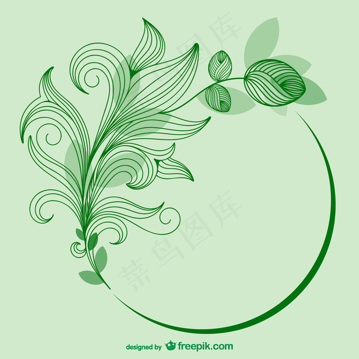 绿色背景矢量图