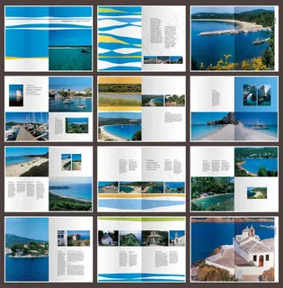 唯美旅游文化画册设计矢量素材