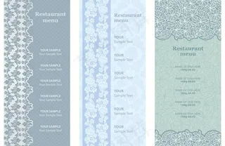 欧式古典花纹背景菜单图片