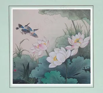 工笔荷花图片