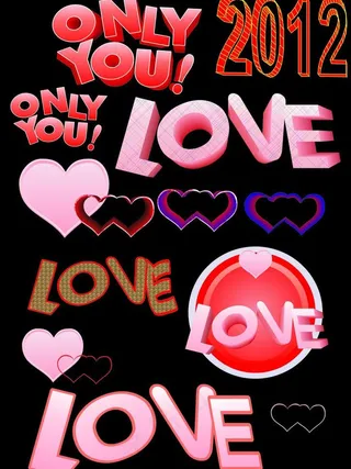 情人节艺术字图片