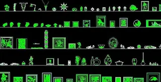 室内配饰画立面图集