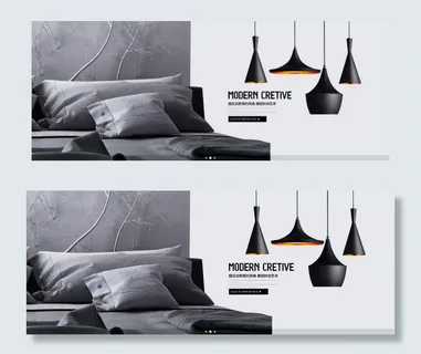 网页UI家具灯饰灯具海报banner