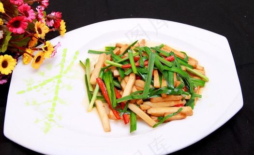 杏鲍菇炒韭菜图片