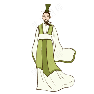 端午节粽子节手绘卡通屈原人物元端午节粽子节手绘卡通屈原人物元,免抠元素