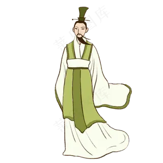 端午节粽子节手绘卡通屈原人物元端午节粽子节手绘卡通屈原人物元,免抠元素