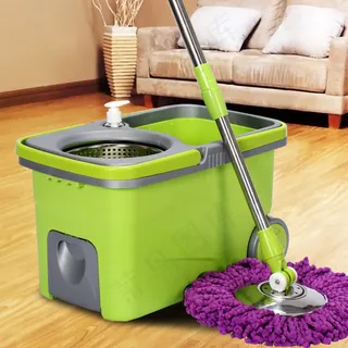 好神拖 绿色方桶拖把图片