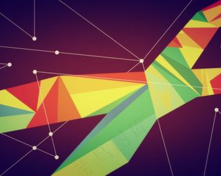 抽象彩色多边形三角形