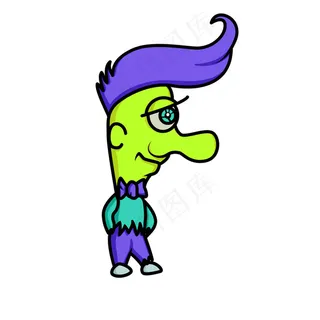 卡通动物字母I图片