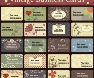 简单而优雅的名片模板矢量