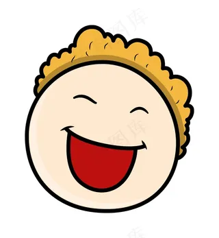 小男孩脸上的笑