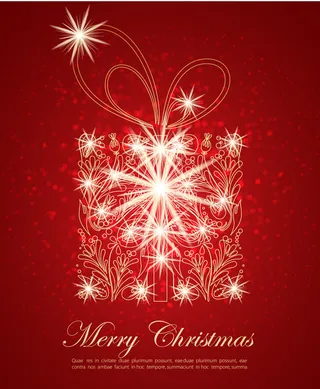 华丽的红色圣诞背景矢量素材02