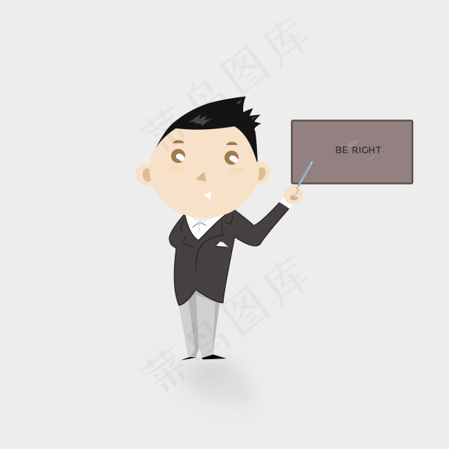 人物图形老板boss形象psd模版下载