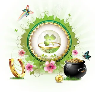 美丽的花朵背景04矢量