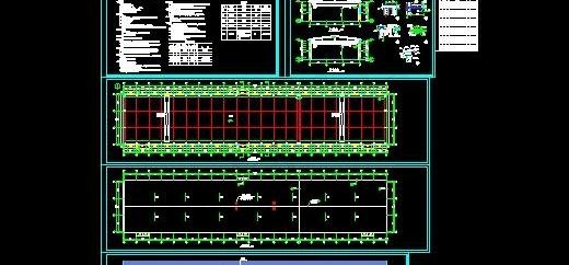 24m跨排架钢屋架厂房建筑施工图