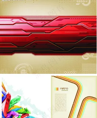 科技箭头线条矢量素材图片