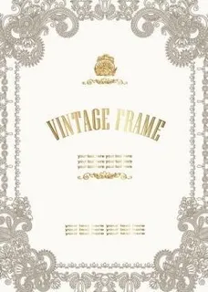 欧洲模式的证书模板01矢量