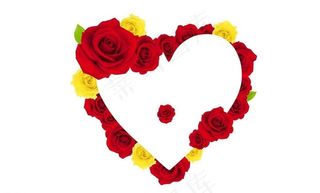心形玫瑰花瓣图片