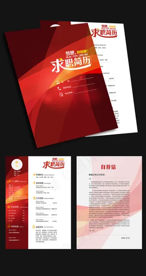 红色外资公司求职简历