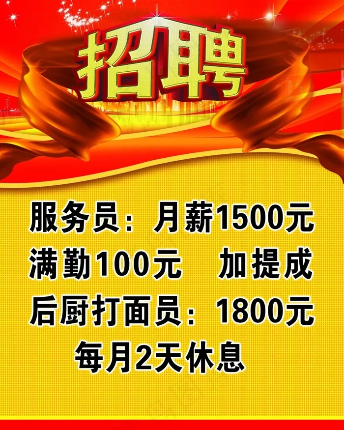 招聘海报psd模版下载