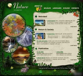 绿色生态自然保护区网页模板