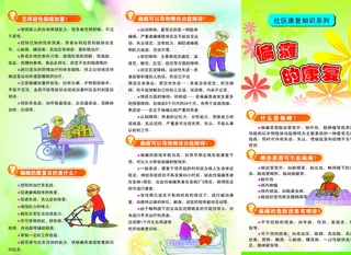 偏瘫康复知识三折页图片