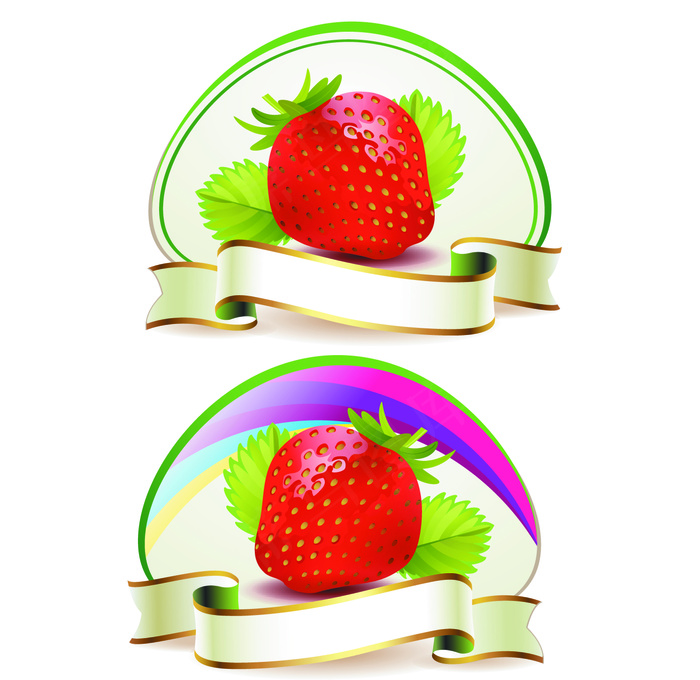 草莓主题背景矢量素材02