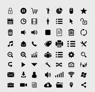 黑色简单图标设计 黑色简单图标设计