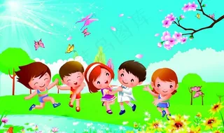 卡通娃娃 蝴蝶图片