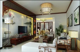 中式客厅效果图