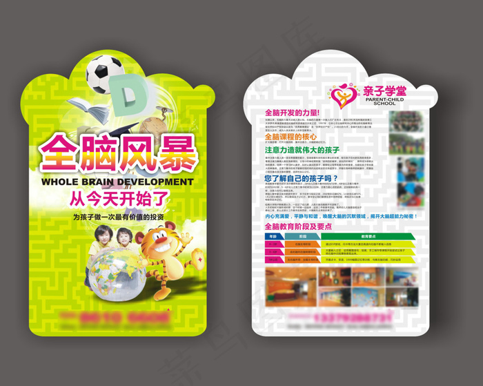 全脑风暴亲子教育单页